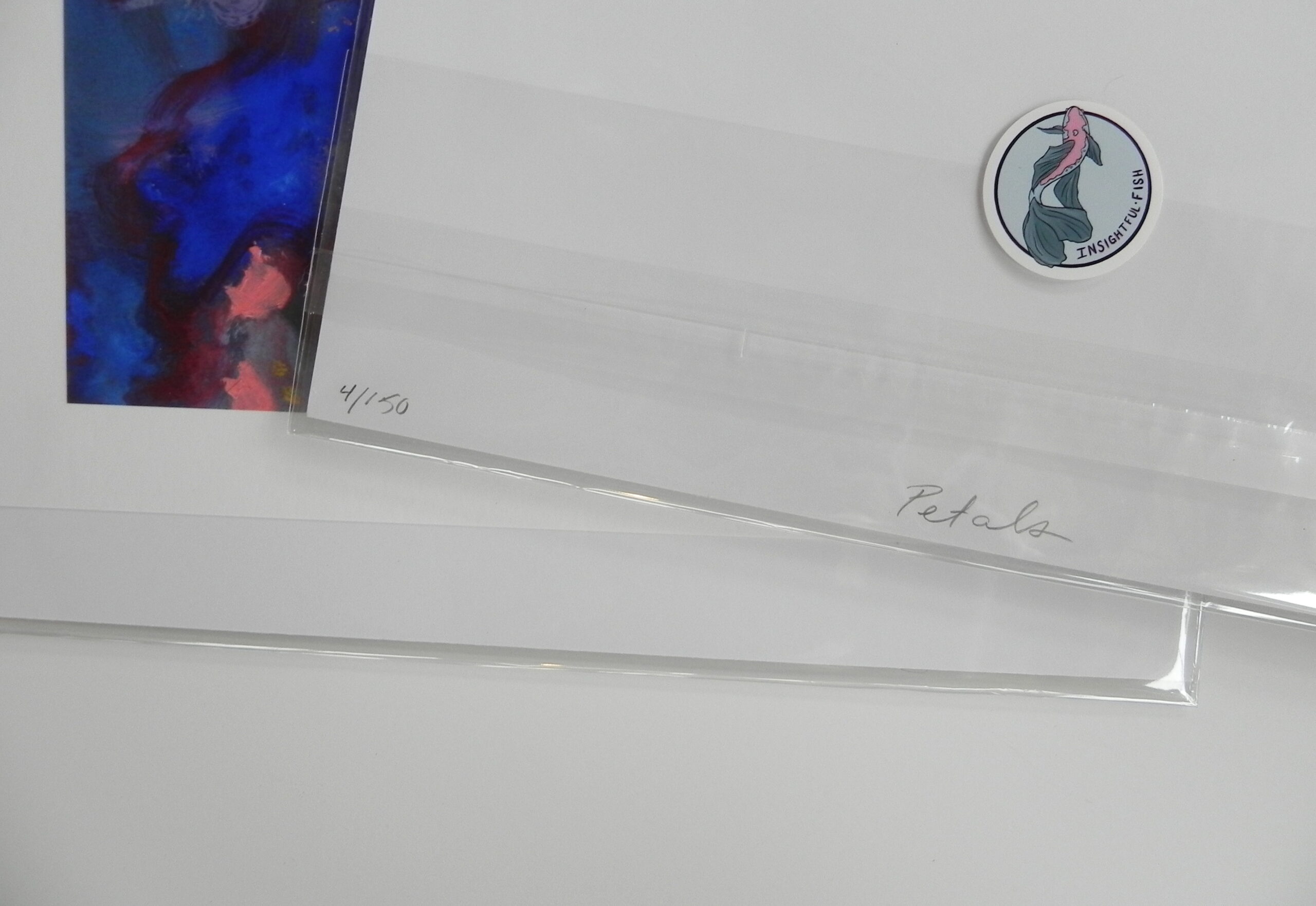 Limited edition art print Petals 4/150 with Insightful Fish sticker